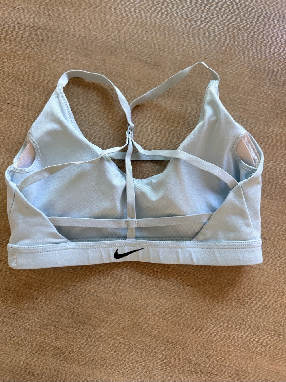 Nike Women’s dri-fit light blue Sports Bra - Lightweight Support S - Picture 2 of 3